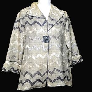 IC CONNIE K  VINTAGE CHEVRON JACKET, WOMEN'S MEDIUM
